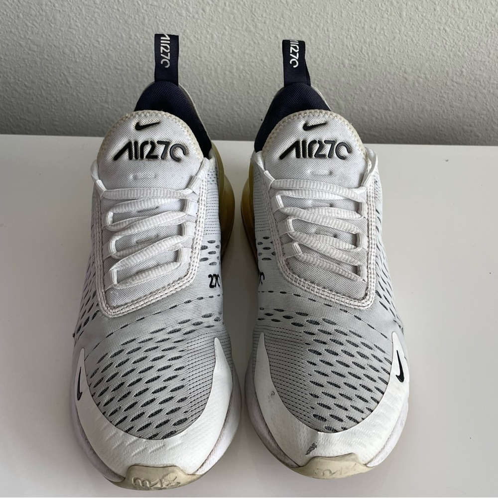 Nike Air Max 270 White and Gray Sneakers